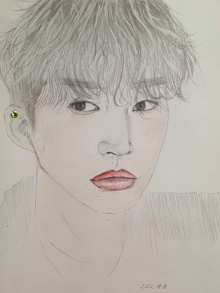  샤프 색연필 인물화(초보)