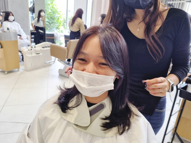  양재역헤어샵 밤비브라운색상으로 염색 잘 되었어요