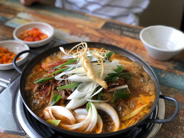  거창 수승대맛집 원학골돌솥감자탕 국물이 진국