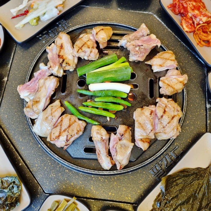 광주 닭구이 맛집 첨단 팔각도 숯불 닭갈비, 닭목살