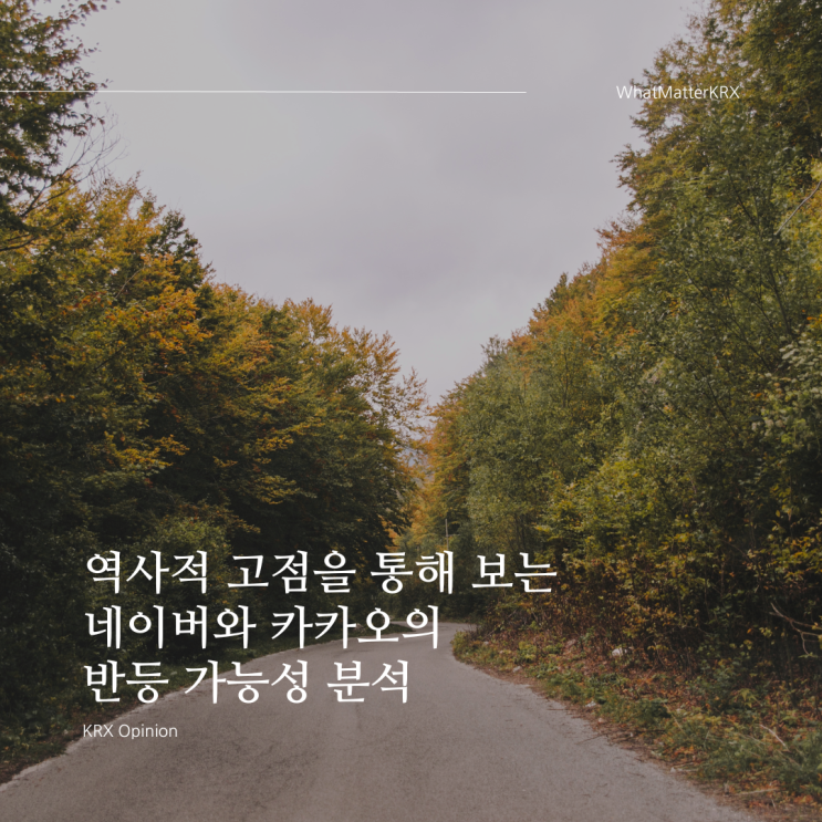  [종목]역사적 고점을 통해 보는 네이버와 카카오의 반등 가능성 분석