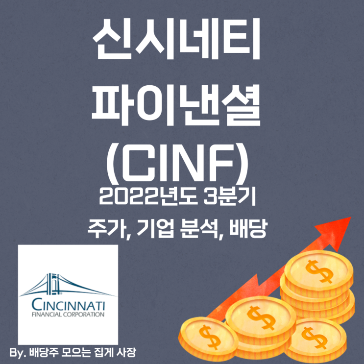 [신시네티 파이낸셜] 2022년도 3분기 CINF, CINF 주가, CINF 주식, 기업 분석, 배당 지급일, 배당락일, 배당 성향, 배당 수익률, 배당 성장률