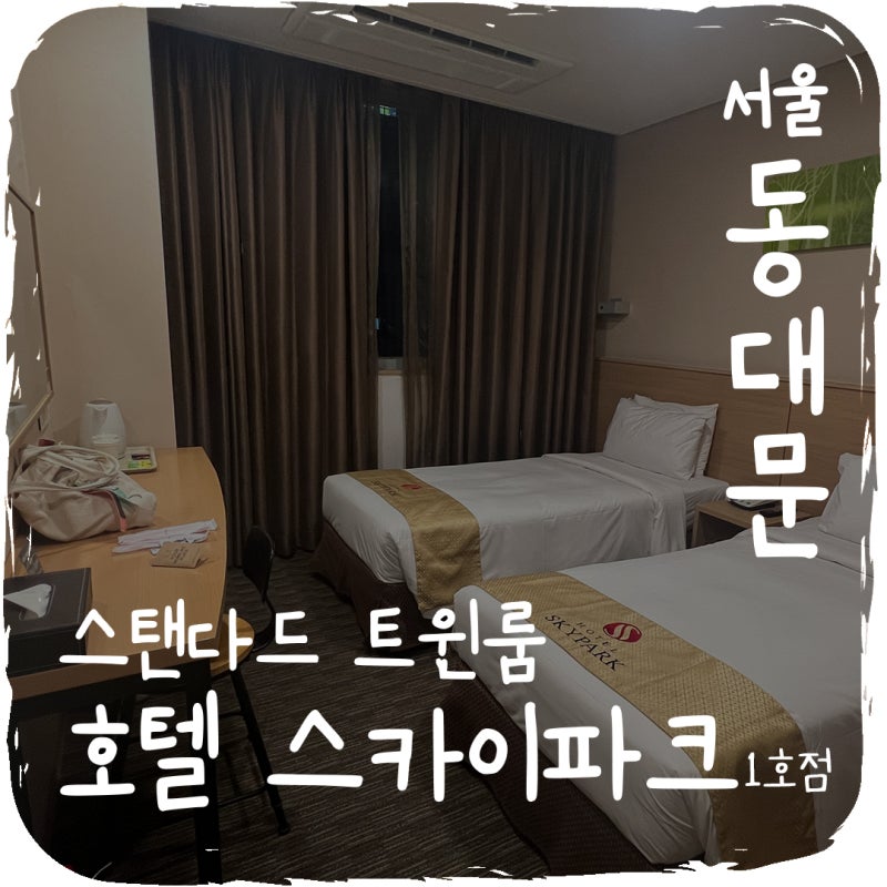 서울 을지로·동대문] 동대문역사문화공원역 가성비 호텔 추천_호텔 스카이파크 동대문 1호점 스탠다드 트윈룸│내돈내산 솔직 이용 후기 :  네이버 블로그