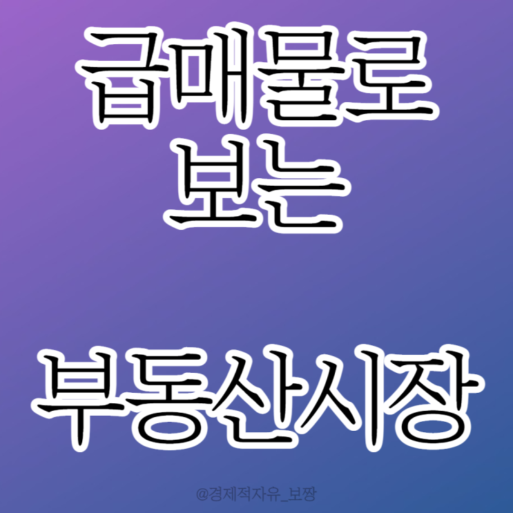  [급매물로 보는 전국 부동산 동향]  (w. 푸릉_렘군)