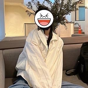 마뗑킴 바람막이 점퍼, 아이보리, MATIN KIM LOGO COATING JUMPER, IVORY