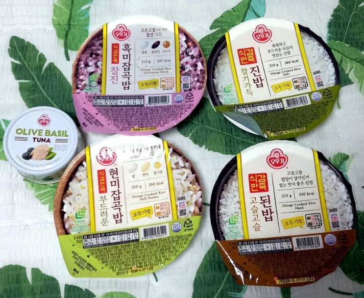  새로나온밥추천  오뚜기진밥된밥 식감혁신 황칠추어탕,  풍원장가자미미역국,올리브참치