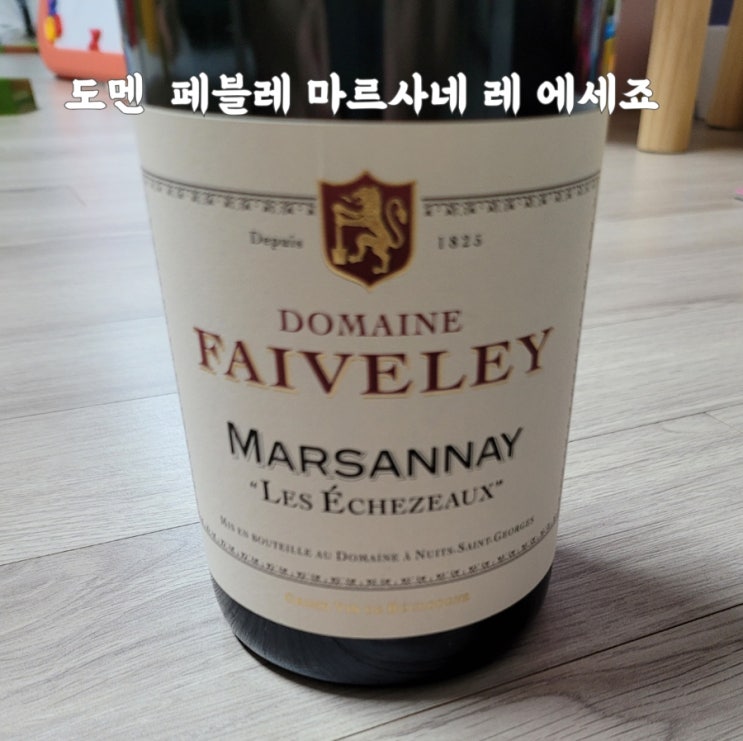 와인 도멘 페블레 마르사네 레 에세죠 (Domaine Faiveley Marsannay Les Echezeaux) - 피노누아, 프랑스 와인, 선물추천