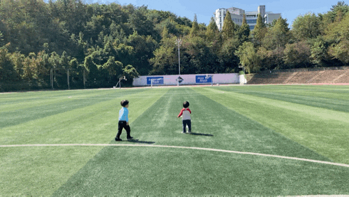  아이들과 함께하는 야외놀이:-)원반던지기
