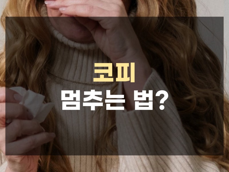 코피 자주나는 이유? 코피 멈추는 법 : 네이버 블로그