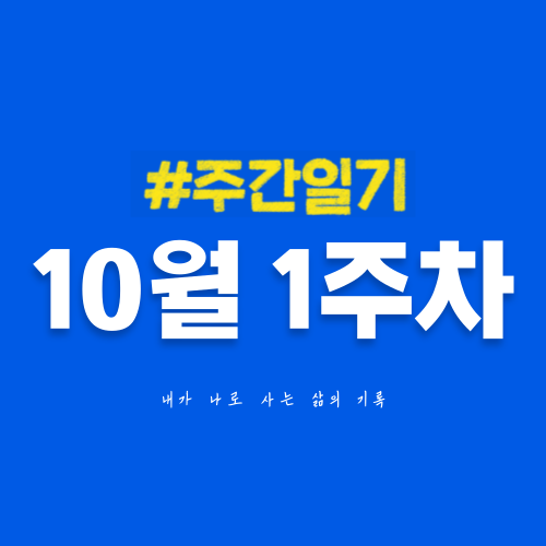  10월 1주차 | 새로운 불렛저널 다이어리 도착과 아침 산책 도전