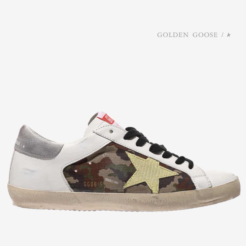 골든구스 22FW SUPERSTAR 카모플라쥬 로우탑 스니커즈 MC