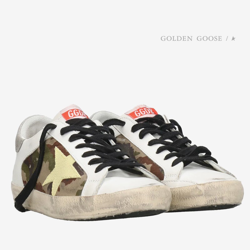 골든구스 22FW SUPERSTAR 카모플라쥬 로우탑 스니커즈 MC