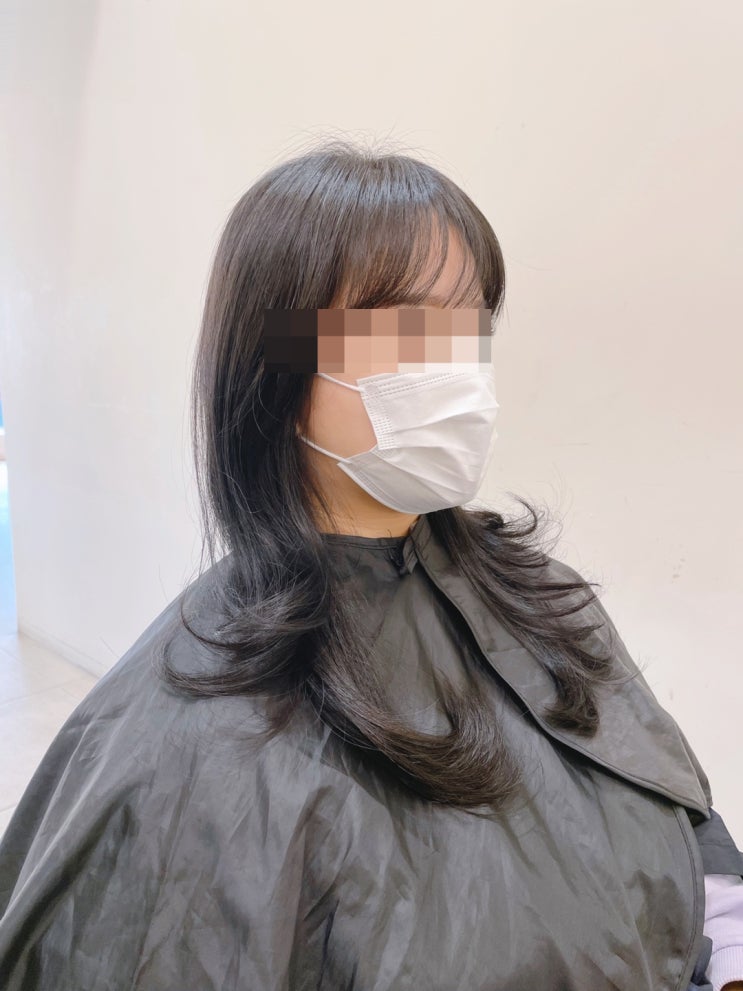  울산 삼산동 미용실 헤어바이임혜란 톤다운염색 에쉬블랙 레이어드컷으로 세련되게