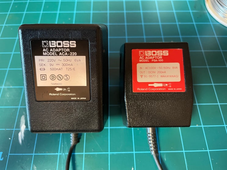  빈티지 보스 페달 어댑터의 올바른 사용법 (ACA와 PSA의 구분) Correct Use of Vintage Boss Pedal Adapters - ACA and PSA