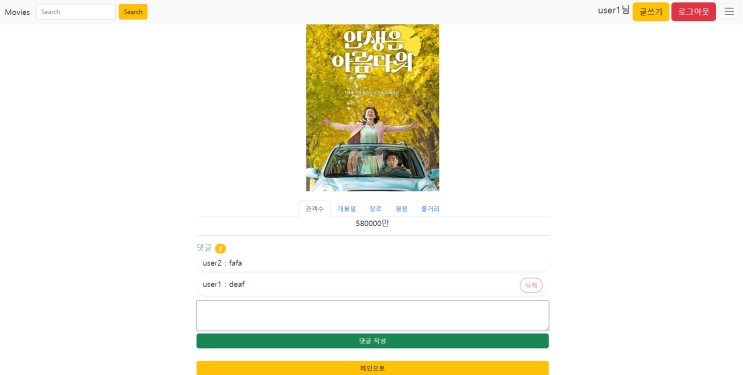  Project - 영화 기반의 사이트 (게시글-detail)