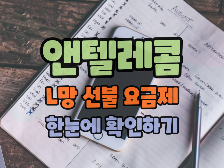  앤텔레콤 L 망 선불 요금제 한눈에 확인하기
