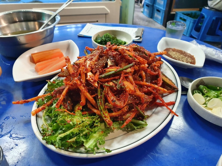  왕십리전어마을 전어무침 졸맛탱!