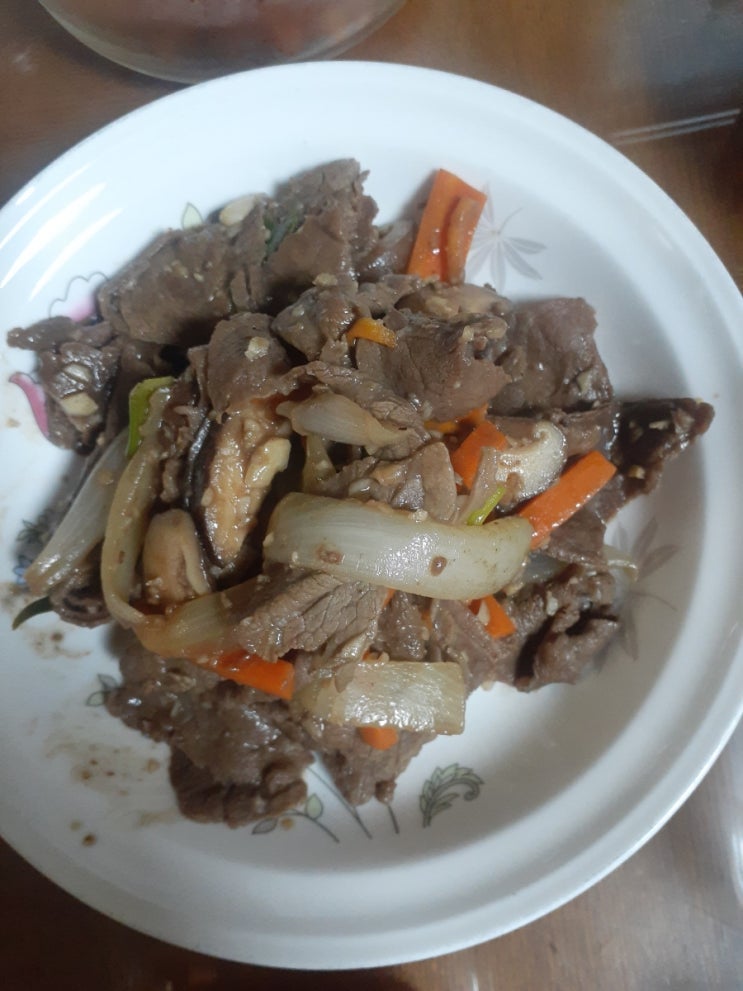  소불고기 와 된장찌개