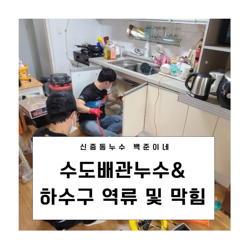 중동 누수 하수구 역류로 피해가 심할 경우