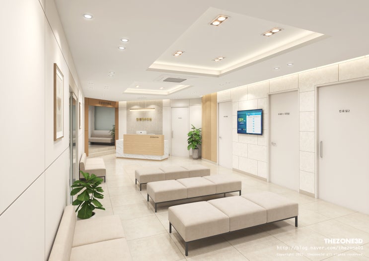  [Hospital] 내과의원 병원인테리어 3d투시도, 병원디자인 도면설계(평면도/투시도)