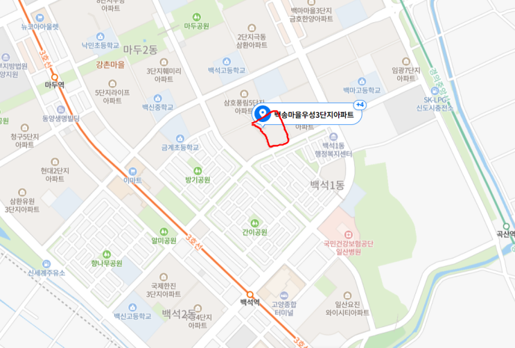 1기신도시 일산의 재건축 백송마을 추천해요. 대지지분이랑 같이 한 번 봐요