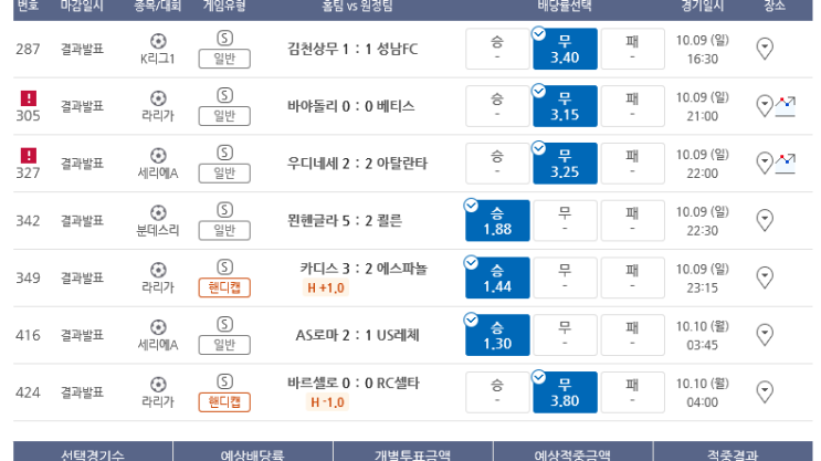 프로토 한글날 경기 적중 및 10무 도전 한폴낙 프로토 한글날 경기 적중 및 10무 도전 한폴낙