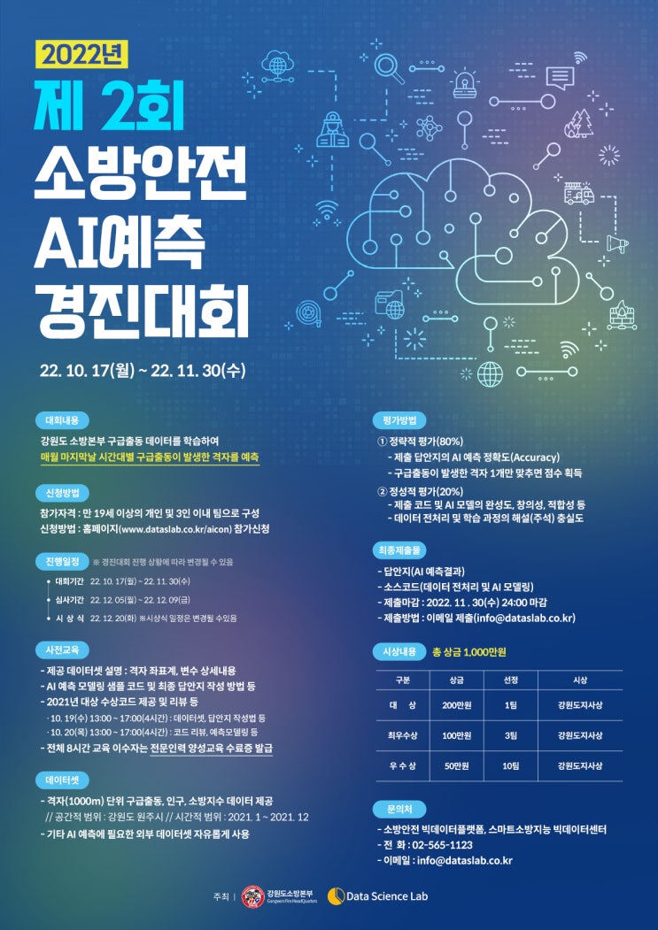 강원도 소방본부 2022년 제2회 소방안전 AI예측 경진대회