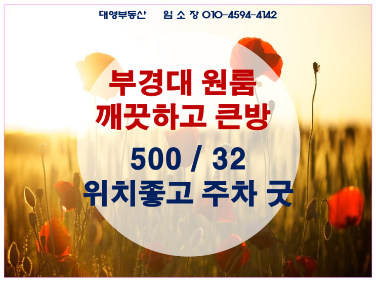  부경대 원룸임대 크고 깨끗한방 보시면 반하는 방