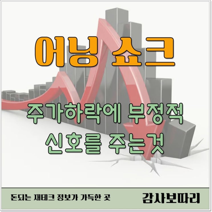  어닝 쇼크 서프라이즈 분기 실적 발표에 따른 시장 반응
