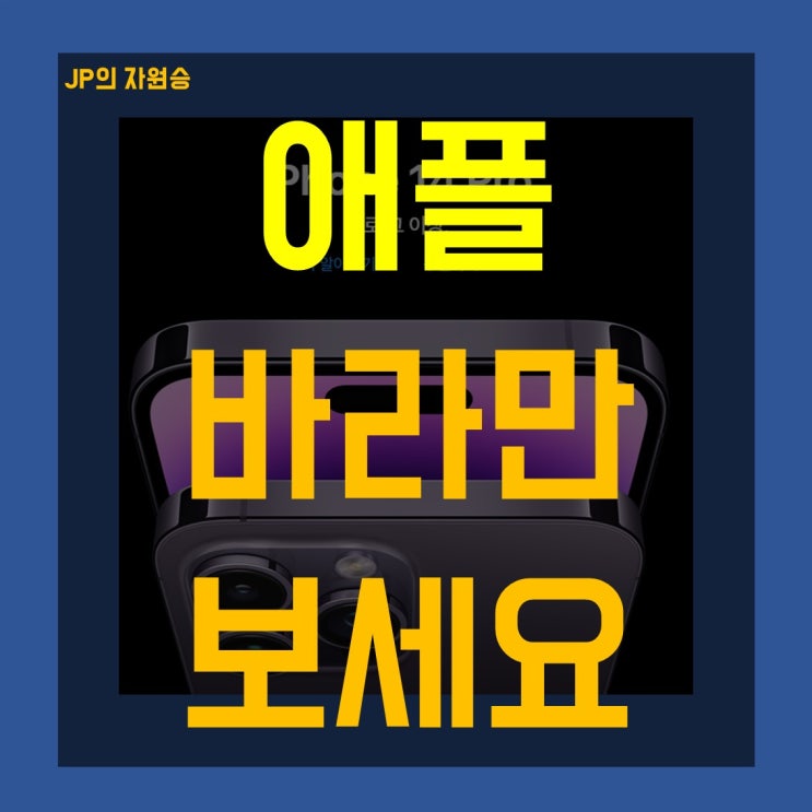  애플 주가 바라만 보세요