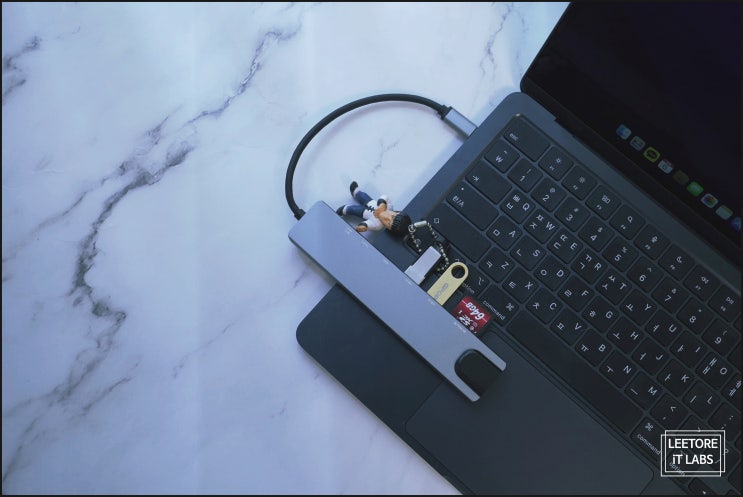 맥북 C타입 USB 허브 모락 멀티 8포트 랜포트까지!