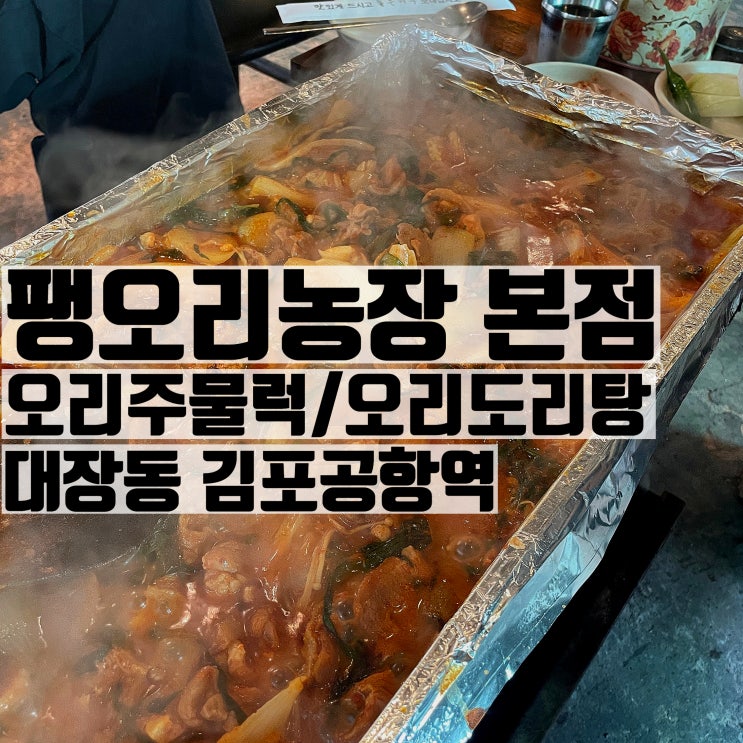 [부천 대장동 김포공항역] 닭도리탕이 생각 안날꺼에요! 팽오리 농장의 오리도리탕만 생각날테니깐!!!