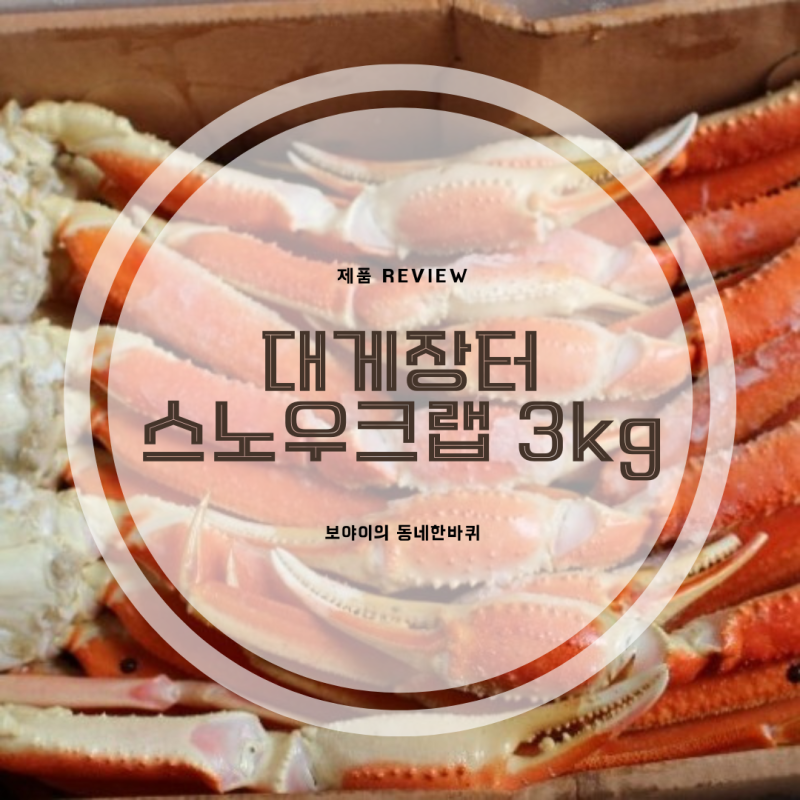 대게장터와 도시어부 스노우크랩(대게) 3kg 주문 후기