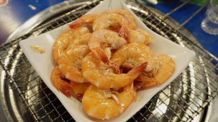  마산 어시장 새우 신포장어에서 구이 먹고 왔네요!