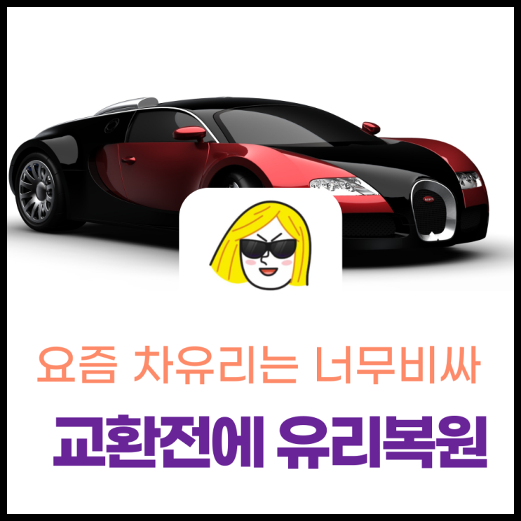  자동차 유리 가격 너무 비싸 돌 빵 맞으면 교환 말고