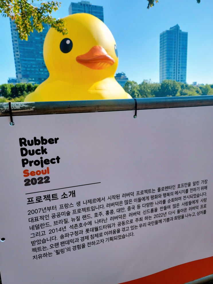  "석촌호수 러버덕" 석촌호수 산책과 러버덕 구경까지! (주차/러버덕위치/러버덕기간)