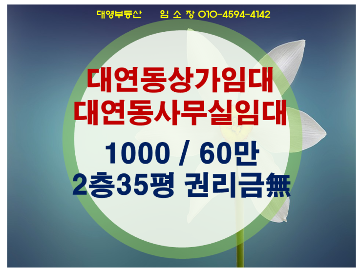  대연동상가임대 대연동무권리 사무실임대 부산무권리 사무실임대