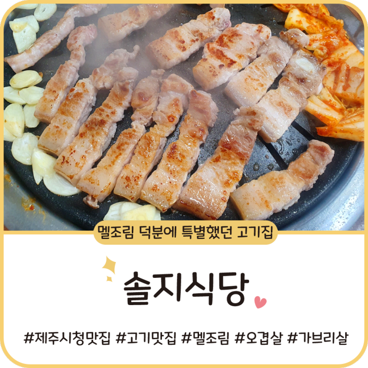 제주시청 맛집 [솔지식당 시청점] 멜조림 덕분에 밥도둑 되버림..!