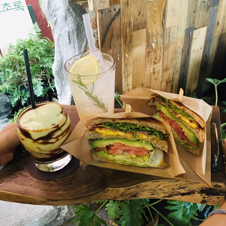  제주 월정리 그초록 카페 아보카도커피 샌드위치 맛집