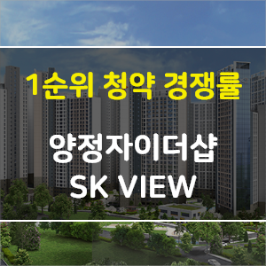 [청약 경쟁률] 양정자이더샵 SK VIEW