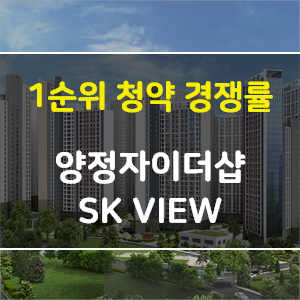  [청약 경쟁률] 양정자이더샵 SK VIEW