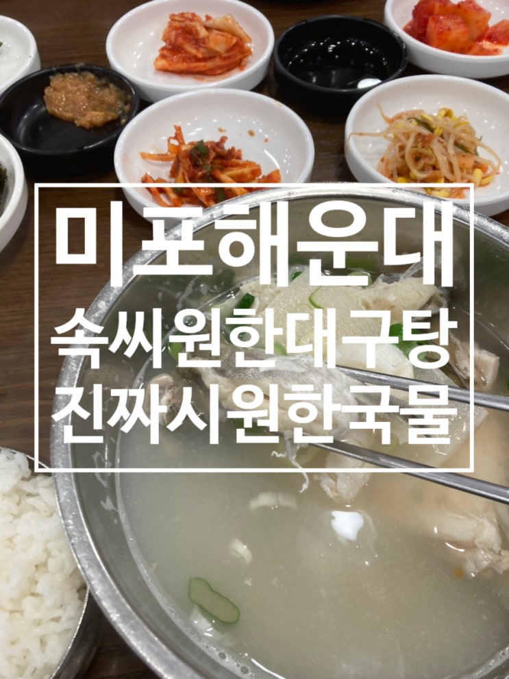  미포 해운대 [속씨원한 대구탕]
