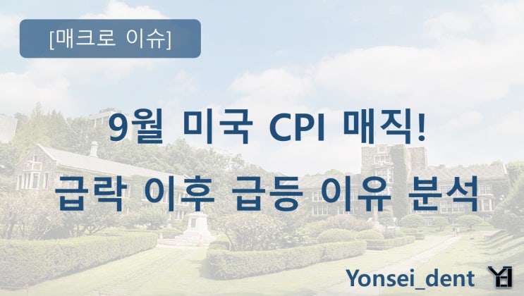  9월 미국 CPI 매직! 급락 이후 급등 이유 분석