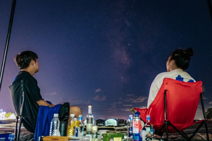  충남 은하수가 보이는 태안 노지 캠핑 (차박, 화장실 o)