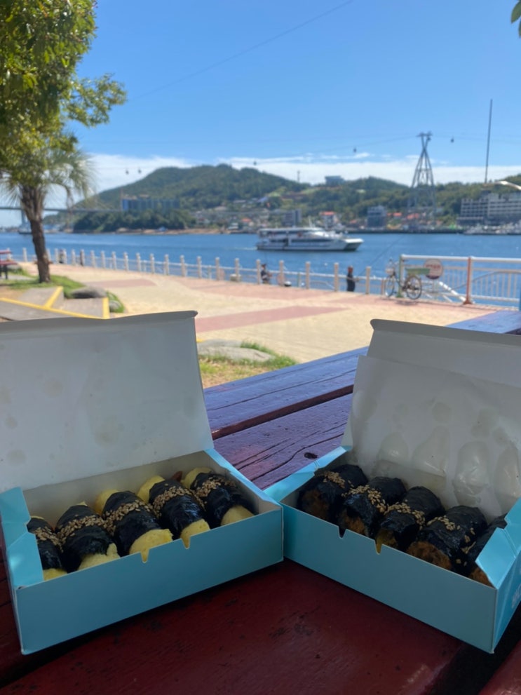  [여수] 맛집 및 선물 리스트 : 여수바다김밥 예약 후 해양공원에서 먹기, 갓버터도나스 이순신광장 무료주차