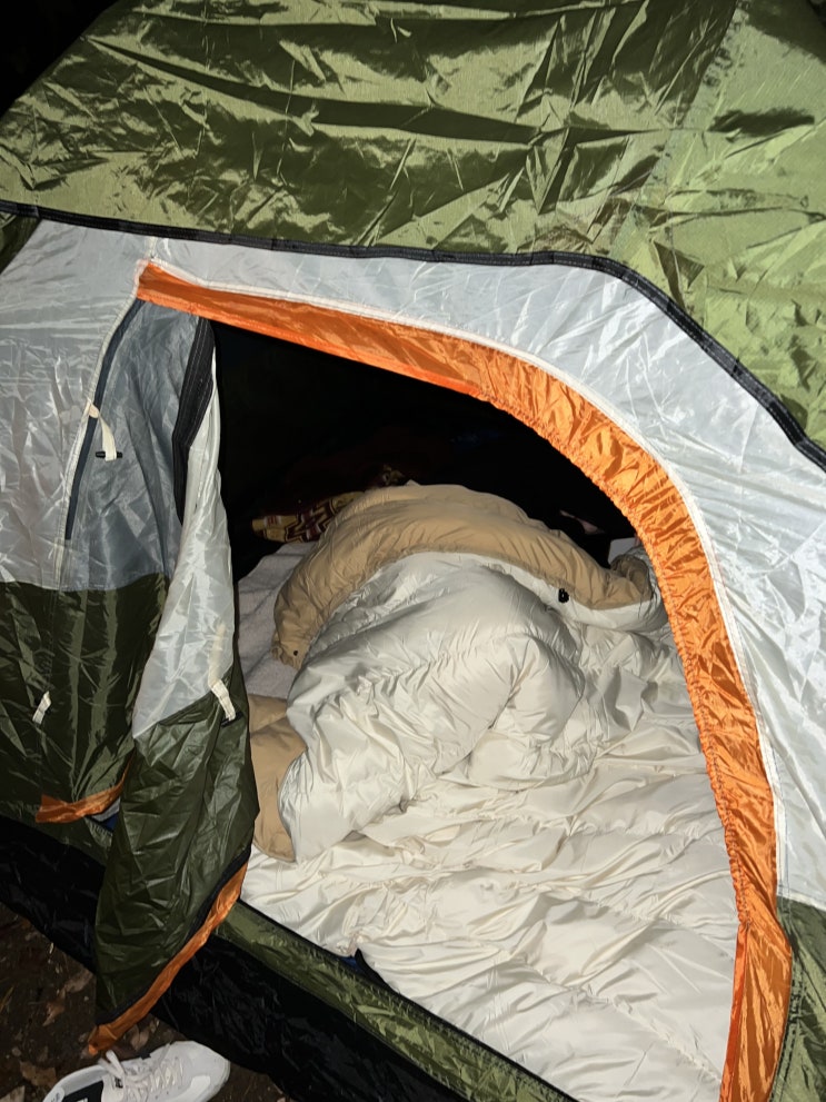 거위털 가을 겨울 따뜻한 캠핑 백패킹 침낭 캠핑이불 레드코코