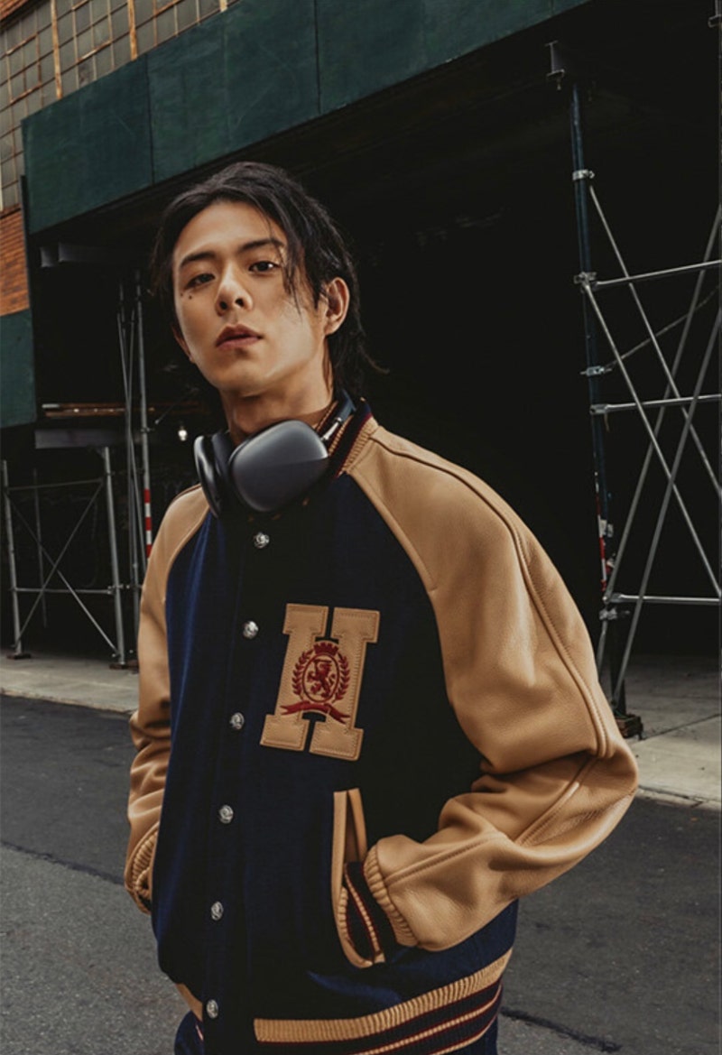 타미힐피거 x 빈지노 2022 가을 컬렉션 화보(남자 니트, 가디건, 맨투맨, 바시티 자켓 추천)
