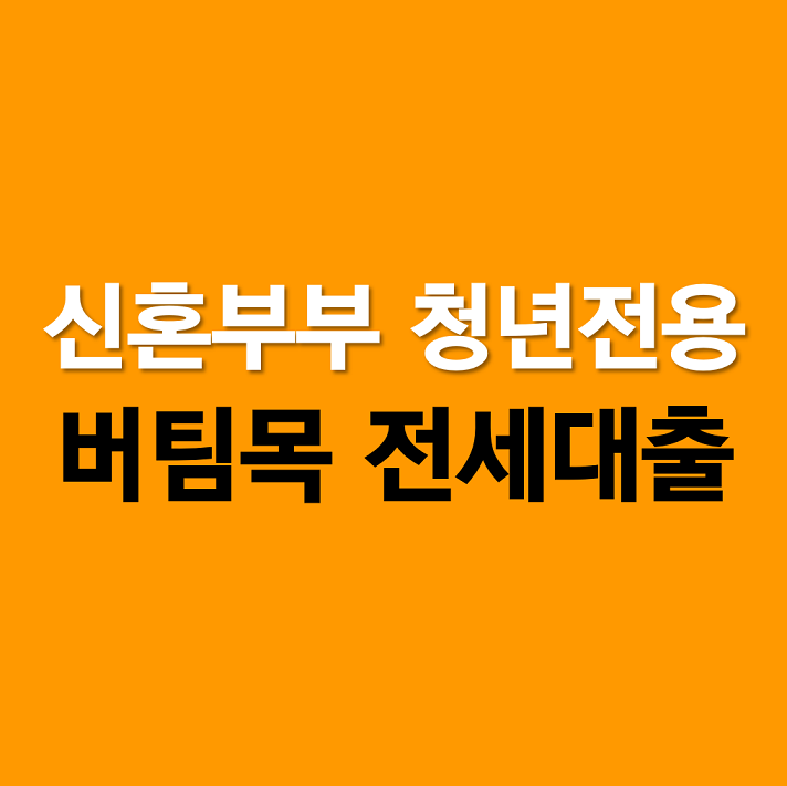주택도시기금 청년전용 신혼부부전용 버팀목 비교표