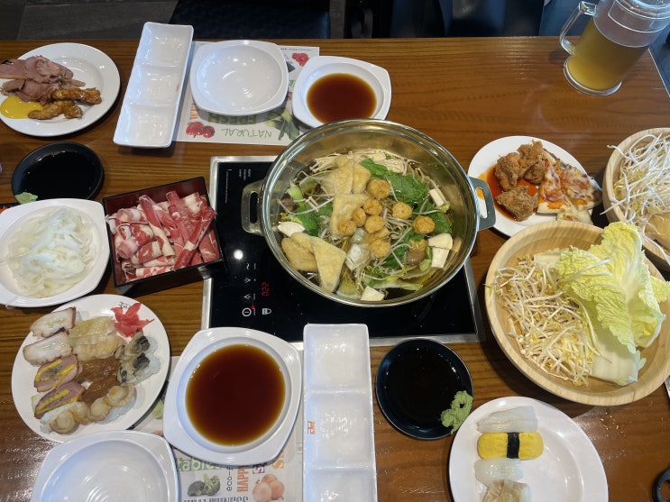  인천 샤브샤브 뷔페 , 구월동 맛집 : 꽃마름 , 월남쌈 초밥 샐러드바 무한리필 , 주차 가능 , 인천 뉴코아 맛집