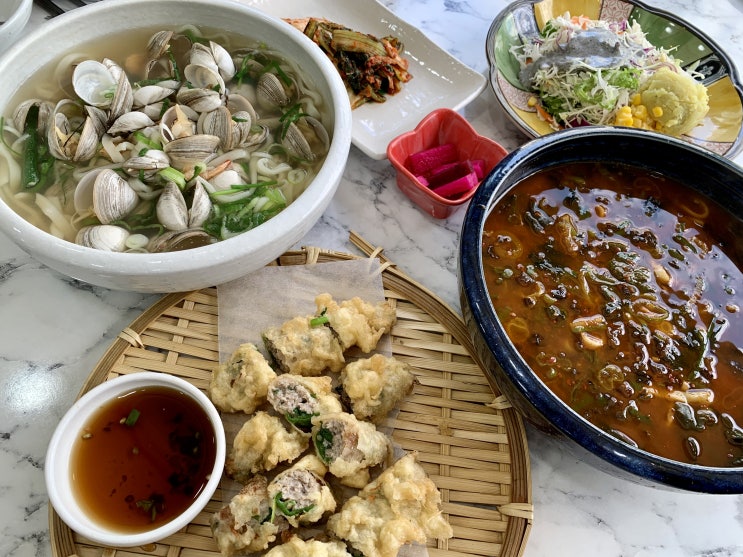  울산 옥동 맛집 푸짐한 해물칼국수와 고추튀김, 태양칼국수 옥동점